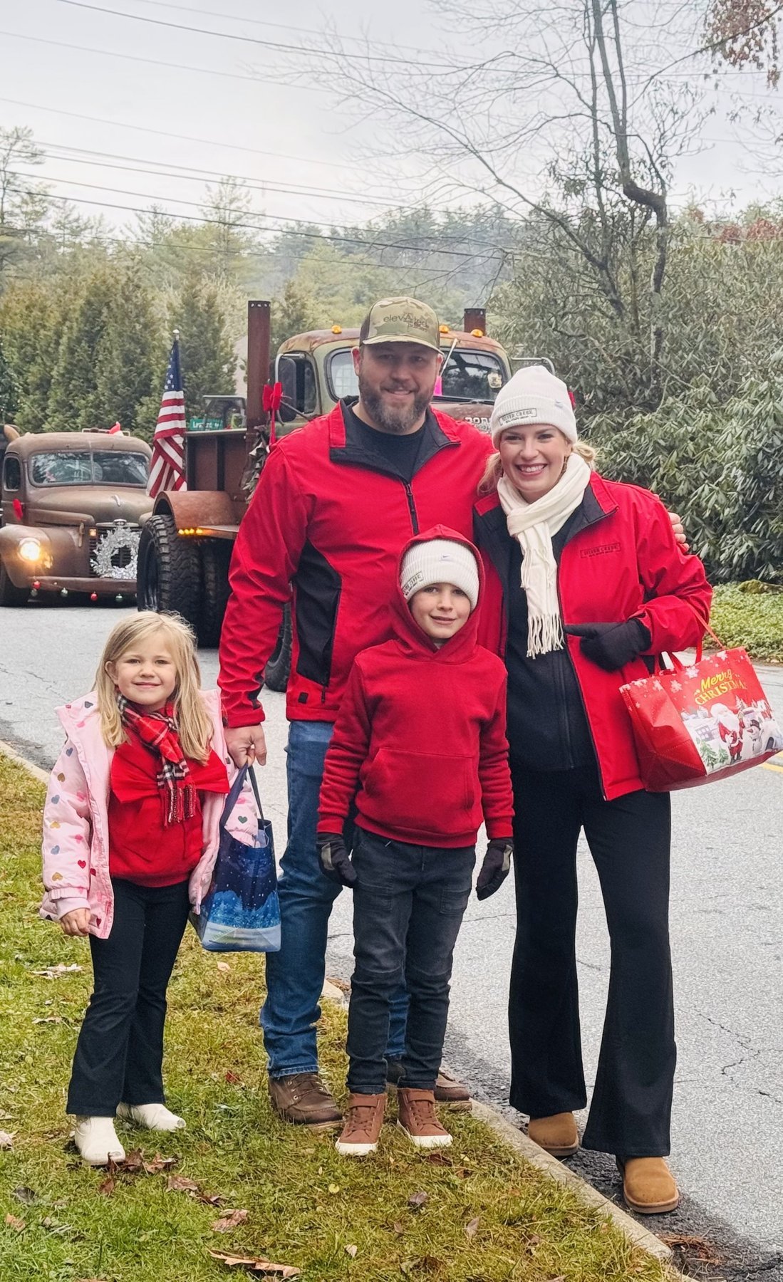 Rachel Wavra and her family repping Silver Creek Real Estate Group at a Highlands holiday parade